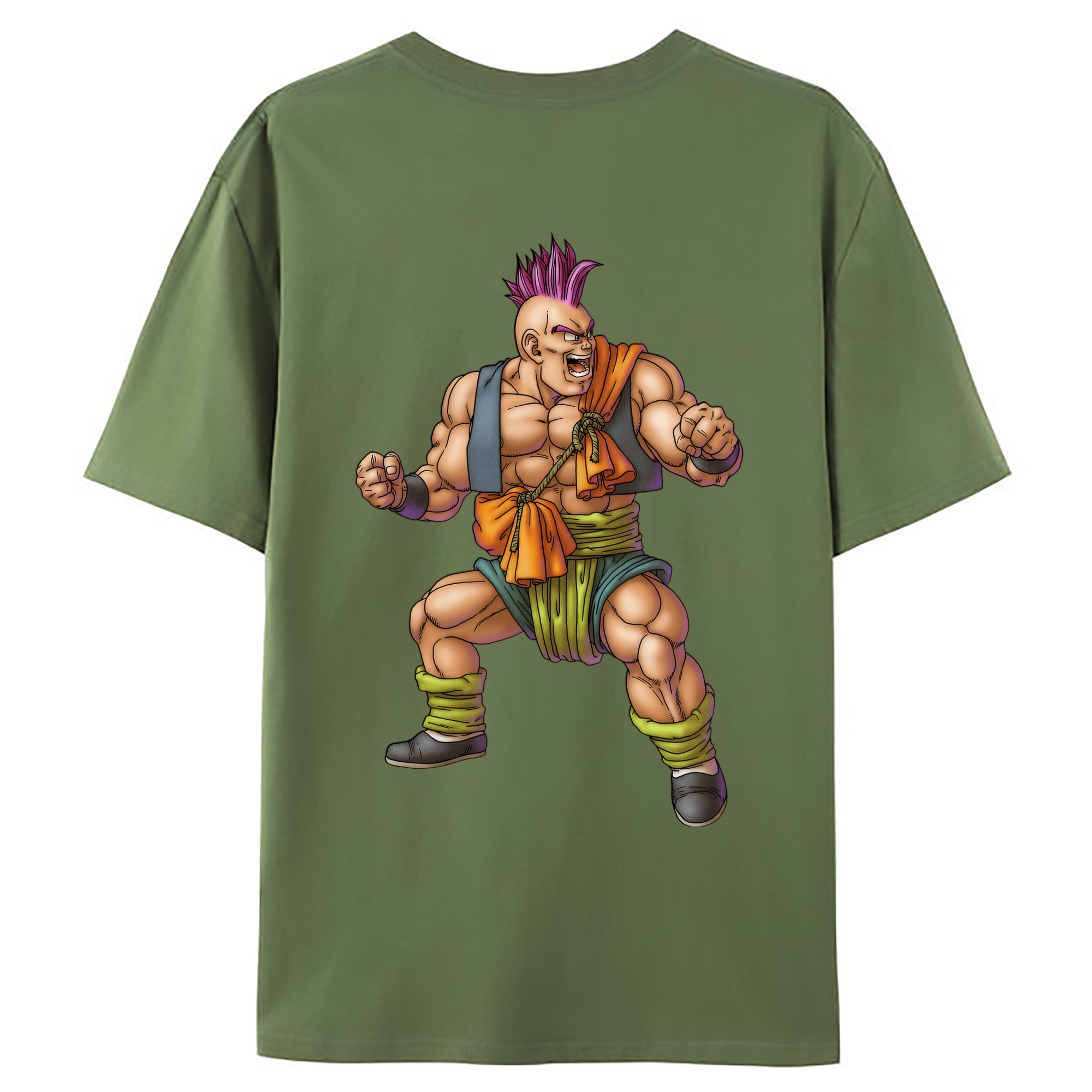 （画像用） ドラゴンクエスト Doragon Kuesuto Dragon Quest 綿100％ メンズ半袖Tシャツ（バックプリント） 通気性